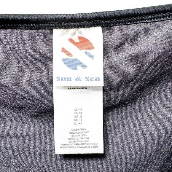 NWT Sun & Sea Swimsuit Skirt Bottoms Bikini Black Slimming Modest Womens sz 10 - Picture 4 of 8